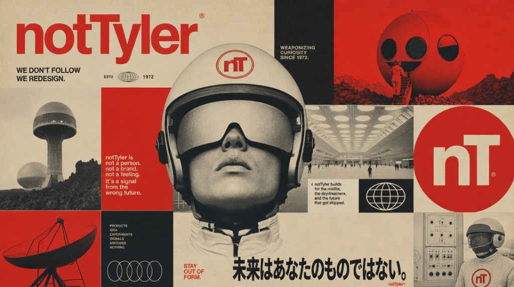 notTyler retro-futurist brand collage