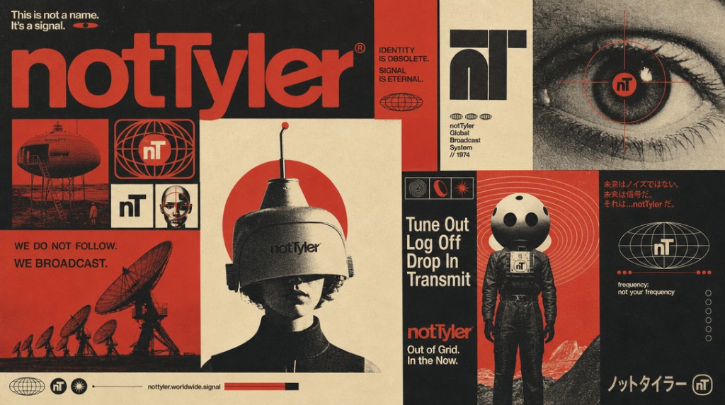 notTyler retro-futurist brand collage