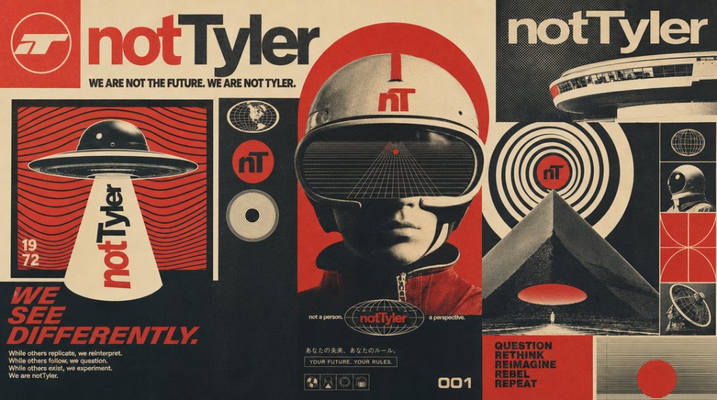 notTyler retro-futurist brand collage