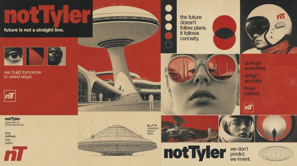 notTyler retro-futurist brand collage