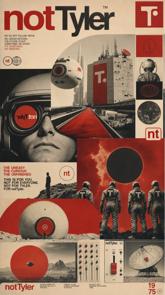 notTyler retro-futurist brand collage