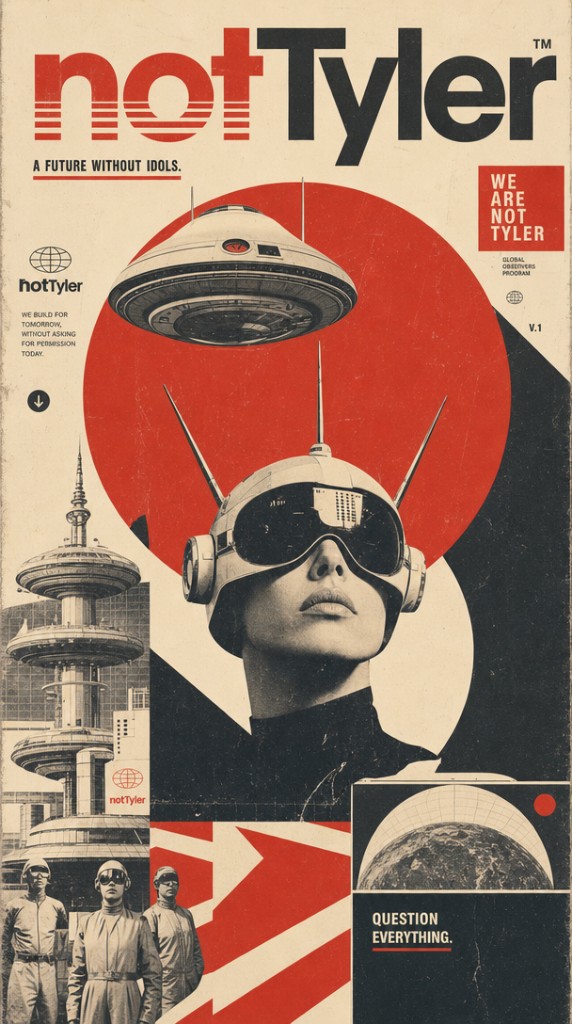 notTyler retro-futurist brand collage