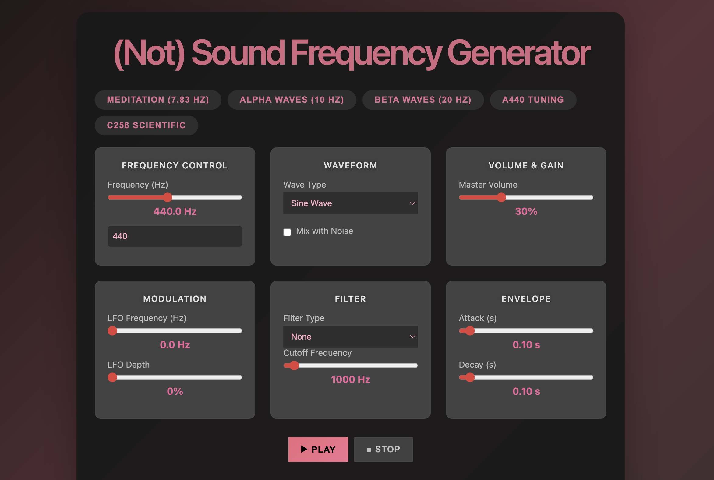 Sound Frequency Generator